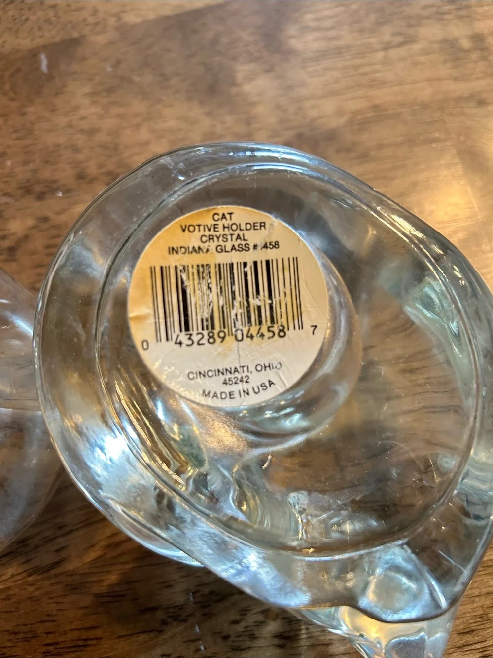 Vintage Indiana Glass Sleeping Cat Votives (Set of 2)